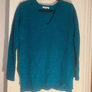 Aeropostale Sparkle Teal Sweater Size XS